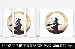 Simple Retro Witch Clipart 20 Oz Tumbler Product Image 1