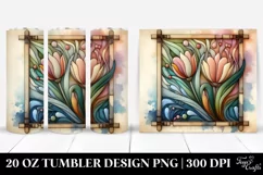 Wooden Small Stained Tulip 20 Oz Tumbler Product Image 1