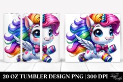 Cute Unicorn Drawing Tumbler Product Image 1