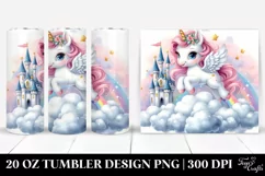 Cute Baby Unicorn Bouncing | 20 Oz Tumbler Product Image 1