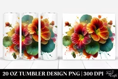 20 Oz Tumbler Sublimation | Glossy -like Nasturtium with Product Image 1