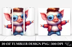 Cute Baby Pig Dancing | 20 oz Tumbler Product Image 1