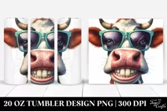 Funny Cow with Big Teeth | 20 Oz Tumbler Product Image 1