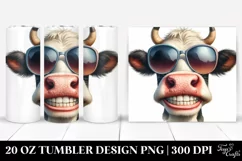 Funny Cow with Big Teeth | 20 Oz Tumbler Product Image 1