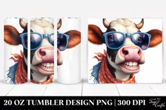 Funny Cow with Big Teeth | 20 Oz Tumbler Product Image 1