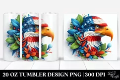 Abstract Vibrant Watercolor Eagle | 20 oz Tumbler Product Image 1