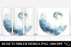 Simple Moon Watercolor Image | 20 oz Tumbler Product Image 1