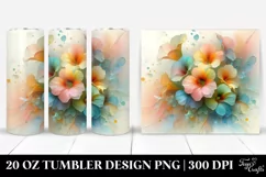 Abstract Shiny Nasturtium Drawing | 20 oz Tumbler Product Image 1