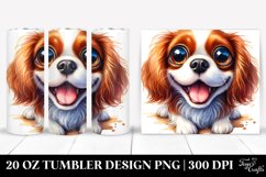 Crazy Funny Cavalier Watercolor Tumbler Product Image 1