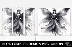 Washed Watercolor Gothic Fairy | 20 oz Tumbler Product Image 1