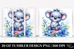 Cute Baby Koala Sailor Flowers | 20 Oz Tumbler Product Image 1