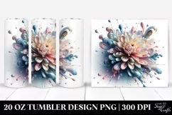 Abstract Shiny Dahlia. 20 oz Tumbler Design Product Image 1