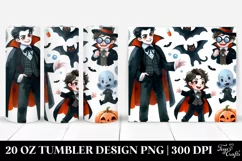 Simple Funny Halloween Clipart, 20 Oz Tumbler Product Image 1