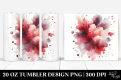 Colorful Redish Watercolor Background | 20 oz Tumbler Product Image 1