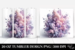 Abstract Pastel Glossy Lilac | 20 oz Tumbler Product Image 1