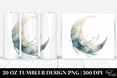 Whimsical Simple Moon Clipart 20 Oz Tumbler Product Image 1