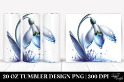 Detailed Snowdrop Material | 20 Oz Tumbler Product Image 1