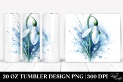 Detailed Snowdrop Material | 20 Oz Tumbler Product Image 1
