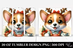 Expressive Pembroke Welsh Corgi in Christmas Attire Product Image 1