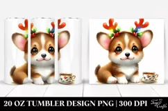 Enthusiastic Baby with Reindeer Horns, Transparent PNG Product Image 1