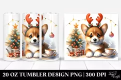 Expressive Pembroke Welsh Corgi in Christmas Outfit Product Image 1