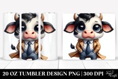 Baby Cow Raincoat Expression | 20 Oz Tumbler Product Image 1