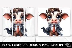 Baby Cow Raincoat Expression | 20 Oz Tumbler Product Image 1