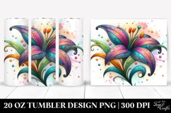 Detailed Vibrant Pastel Wooden Small Stained Lily | 20 oz Product Image 1