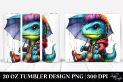 Cute Baby Dinosaur with Cool Haircut Product Image 1