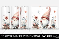 Whimsical Gnome Watercolor | 20 oz Tumbler Product Image 1