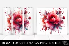 Colorful Reddish Watercolor Splash | 20 oz Tumbler Product Image 1