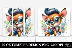 Cute Baby Deer Jumping | 20 oz Tumbler Product Image 1