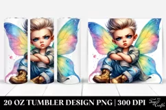 Cute Baby Fairy Aggressive Pose, Transparent 20 Oz Tumbler Product Image 1
