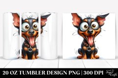 Cute Crazy Doberman Pinscher | 20 Oz Tumbler Product Image 1