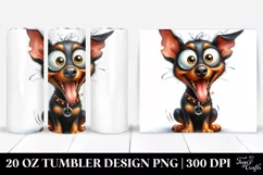 Cute Crazy Doberman Pinscher | 20 Oz Tumbler Product Image 1
