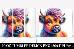 Revolted Baby Highland Cow, PNG Product Image 1