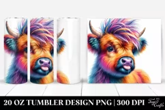 Revolted Baby Highland Cow, PNG Product Image 1