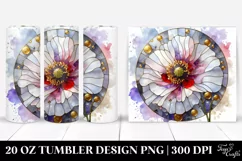 Stained Poppy Watercolor Tumbler Product Image 1