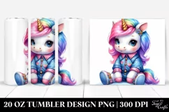 Cute Baby Unicorn Drawing | 20 oz Tumbler Product Image 1