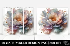 Elegant Shiny Ranunculus Clipart 20 Oz Tumbler Product Image 1