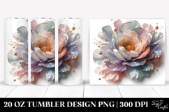 Abstract Ranunculus Clipart, High-Res 20 Oz Tumbler Product Image 1