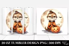 Cute Otter in Halloween Costume PNG Product Image 1