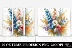 Colorful Bouquet Delphinium Tumbler Product Image 1