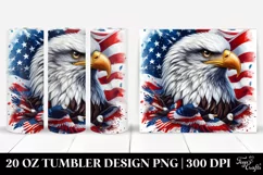 Patriotic Bald Eagle Tumbler | 20 oz Tumbler Product Image 1