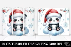 Santa Baby Panda | 20 oz Tumbler Product Image 1