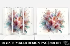 Shiny Rhododendron Golden Clipart, Transparent 20 Oz Tumbler Product Image 1