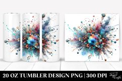 Colorful Watercolor Splash | 20 oz Tumbler Product Image 1