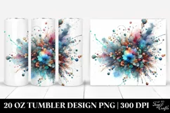 Colorful Watercolor Splash | 20 oz Tumbler Product Image 1