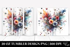 Colorful Watercolor Splash | 20 oz Tumbler Product Image 1