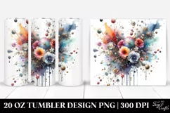 Colorful Watercolor Splash | 20 oz Tumbler Product Image 1